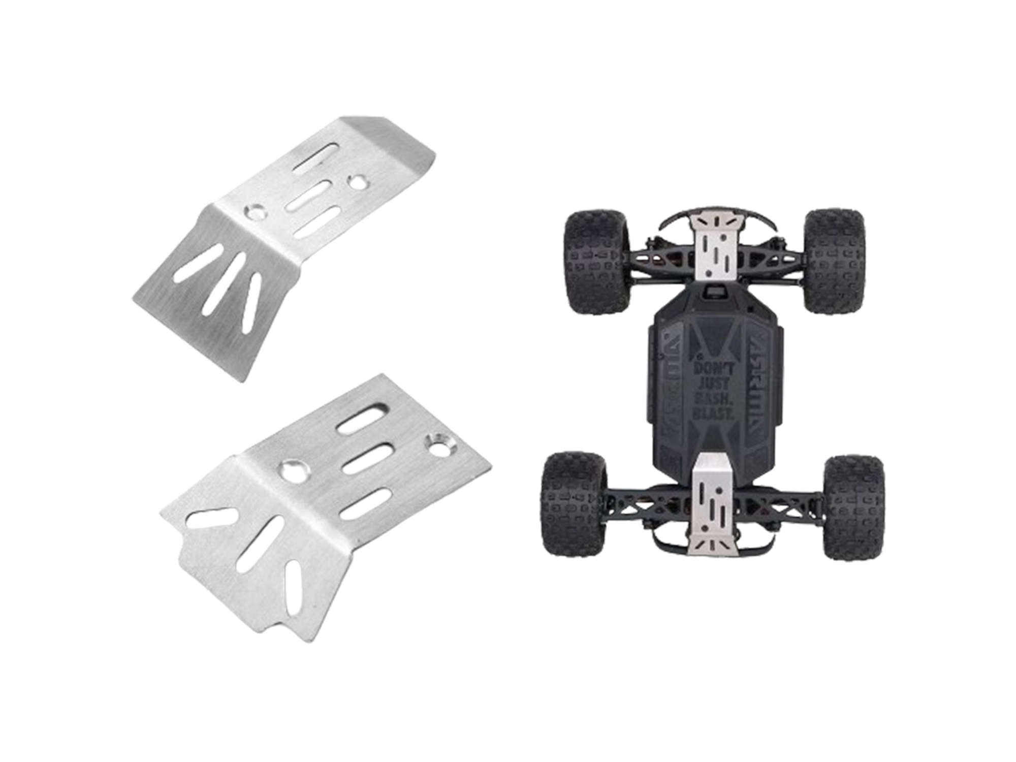 Skid Plate Guard F/R, 1/18 Granite-3