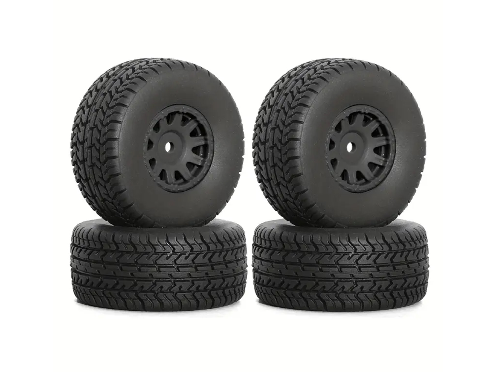 On-Road Tyre w/ Black Rim, 1/18 Mojave