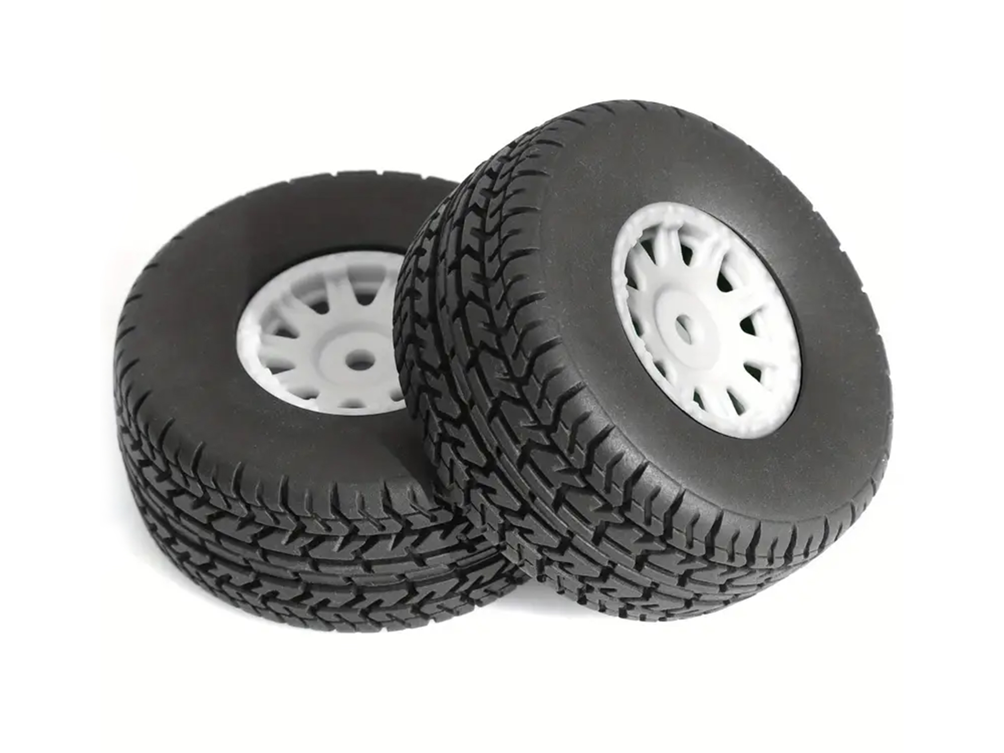 On-Road Tyre w/ White Rim, 1/18 Mojave-2