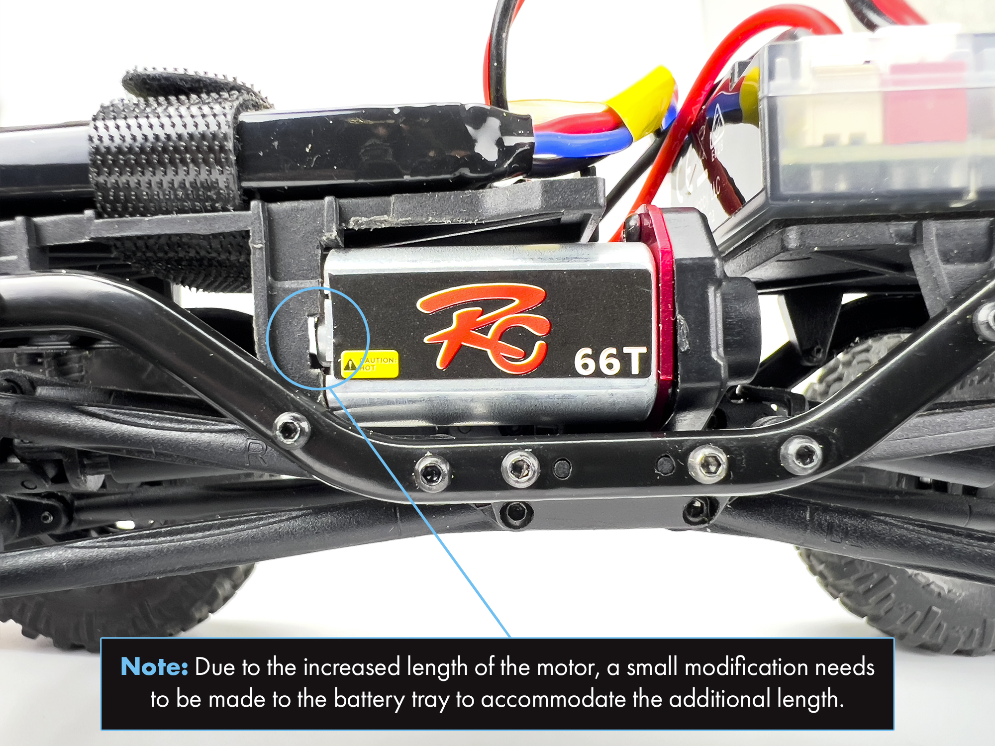 High Torque Motor w/Pinion & Motor Plate SCX24-5