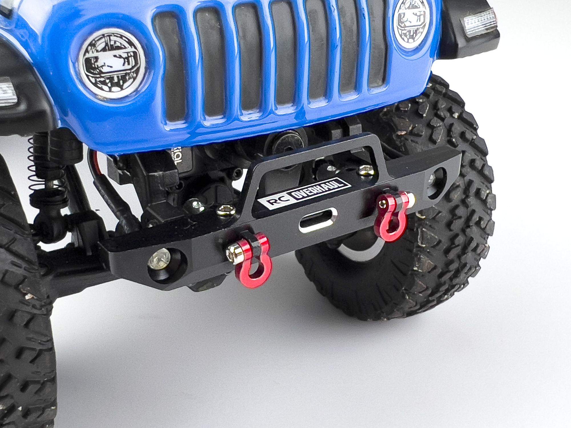 Fr Bumper Set Blk Aluminum SCX24-5