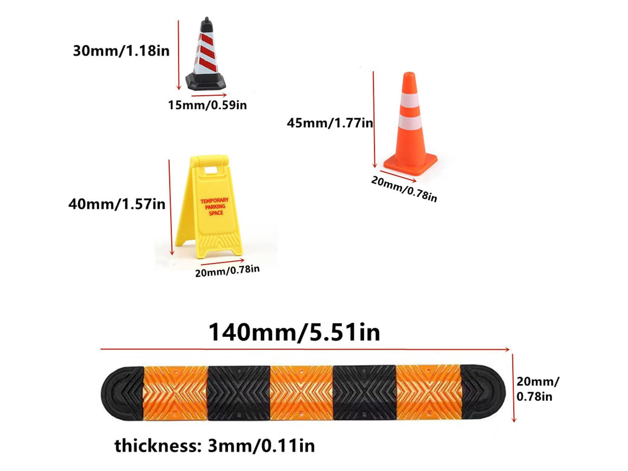 Road Accessories Set, 1/24-3