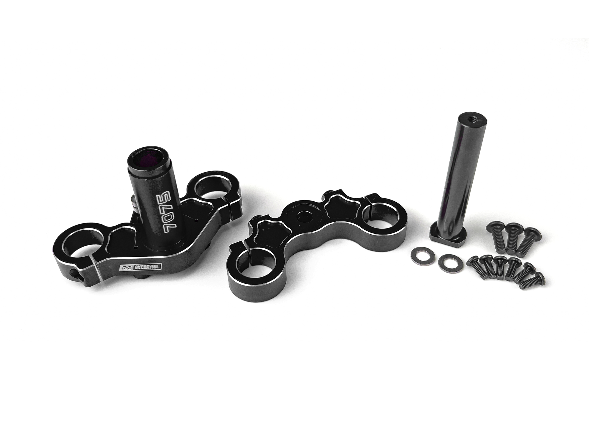 Aluminum Triple Clamp Set, Promoto, Black-4