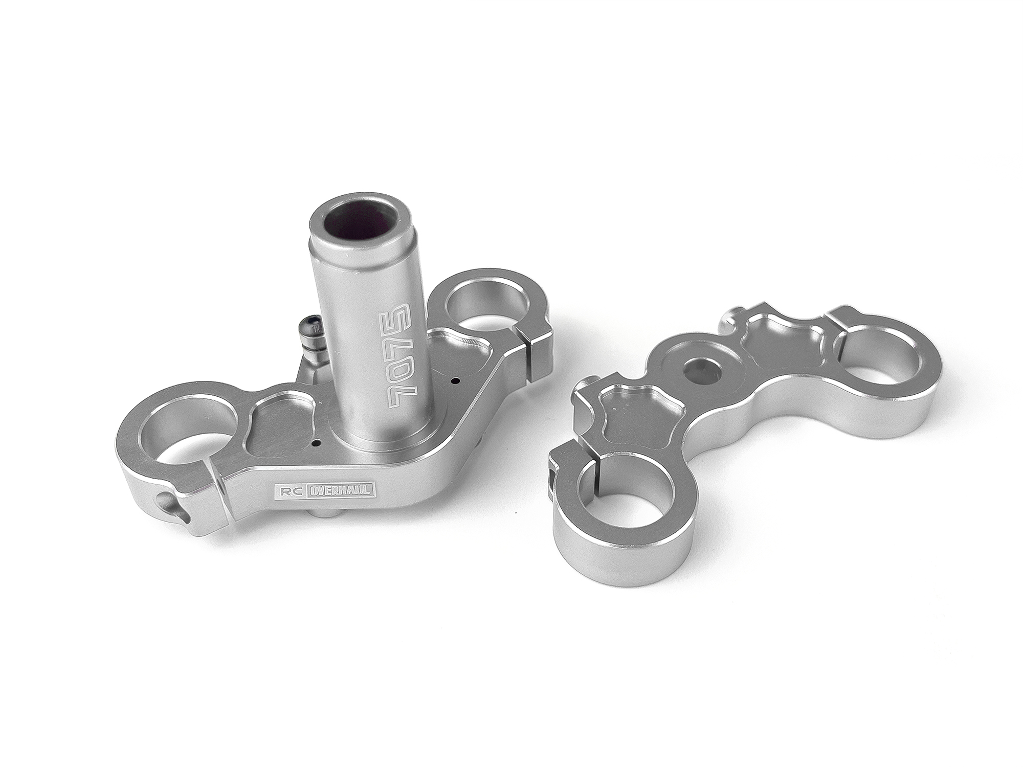 Aluminum Triple Clamp Set, Promoto, Silver-3