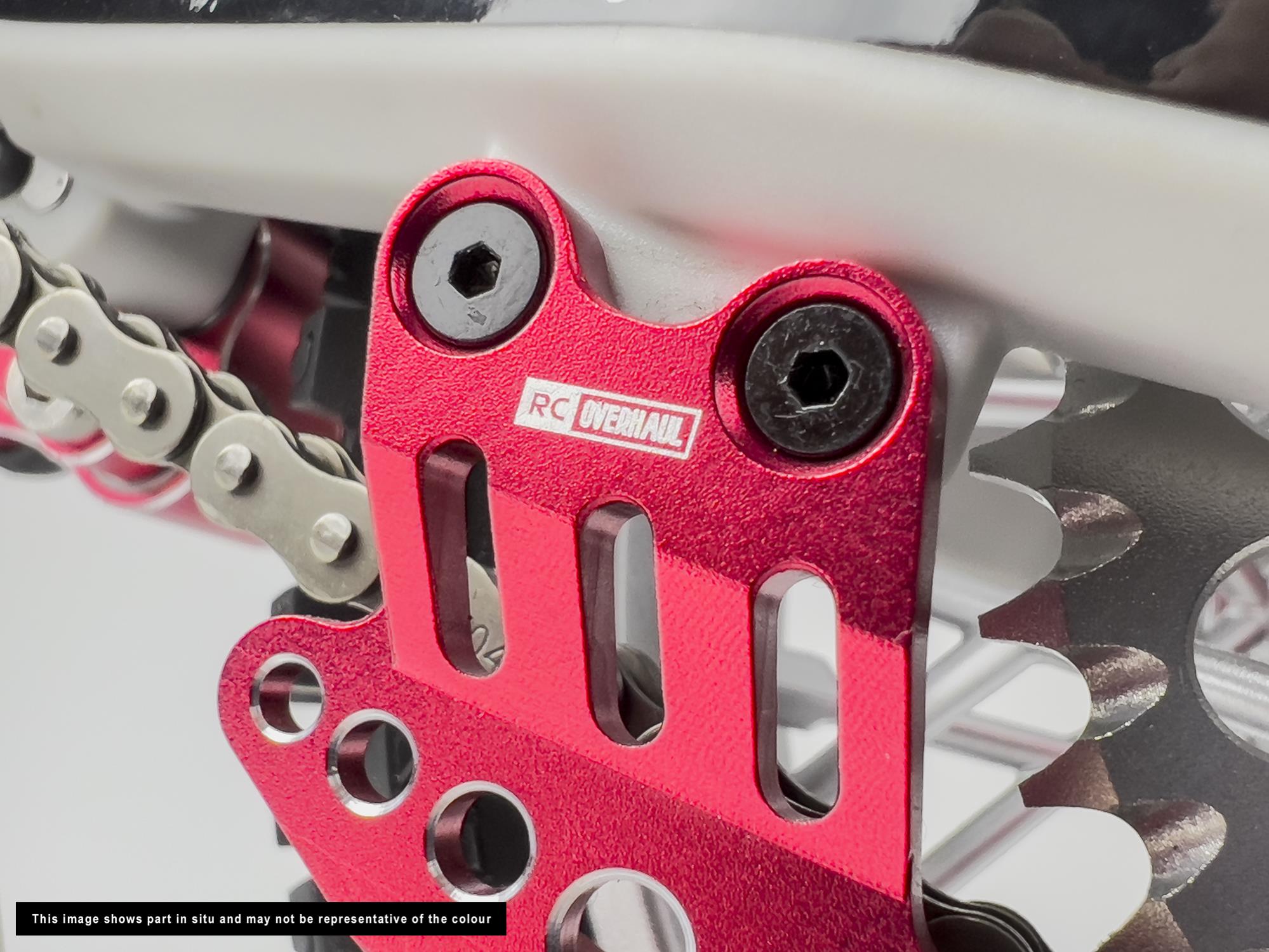 Aluminum Chain Guard, Promoto, Red-5