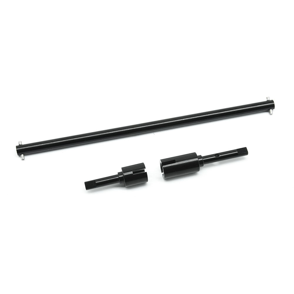 Center Drive Shaft & Joints, Black Auminum, TT01