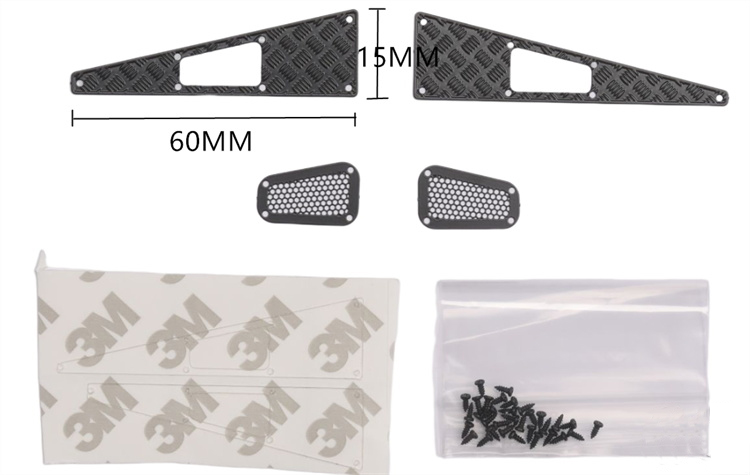 Hood Trim Fittings Black TRX-4M Defender