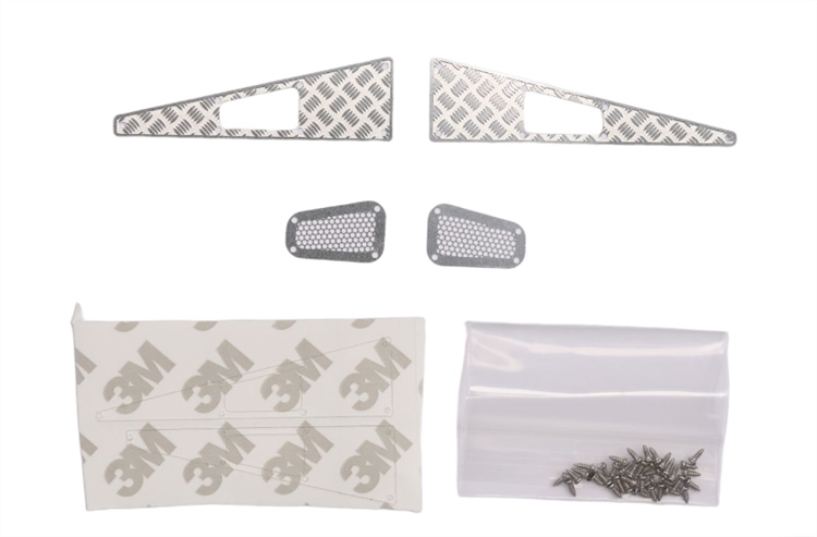 Hood Trim Fittings Silver TRX-4M Defender