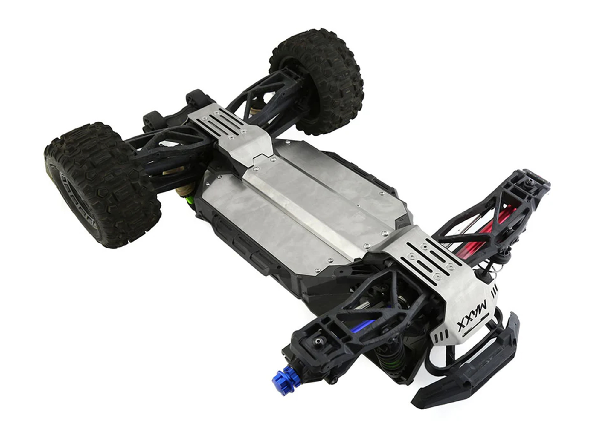 Maxx V2.0 Longer S.Steel Chassis Skid Plate-2