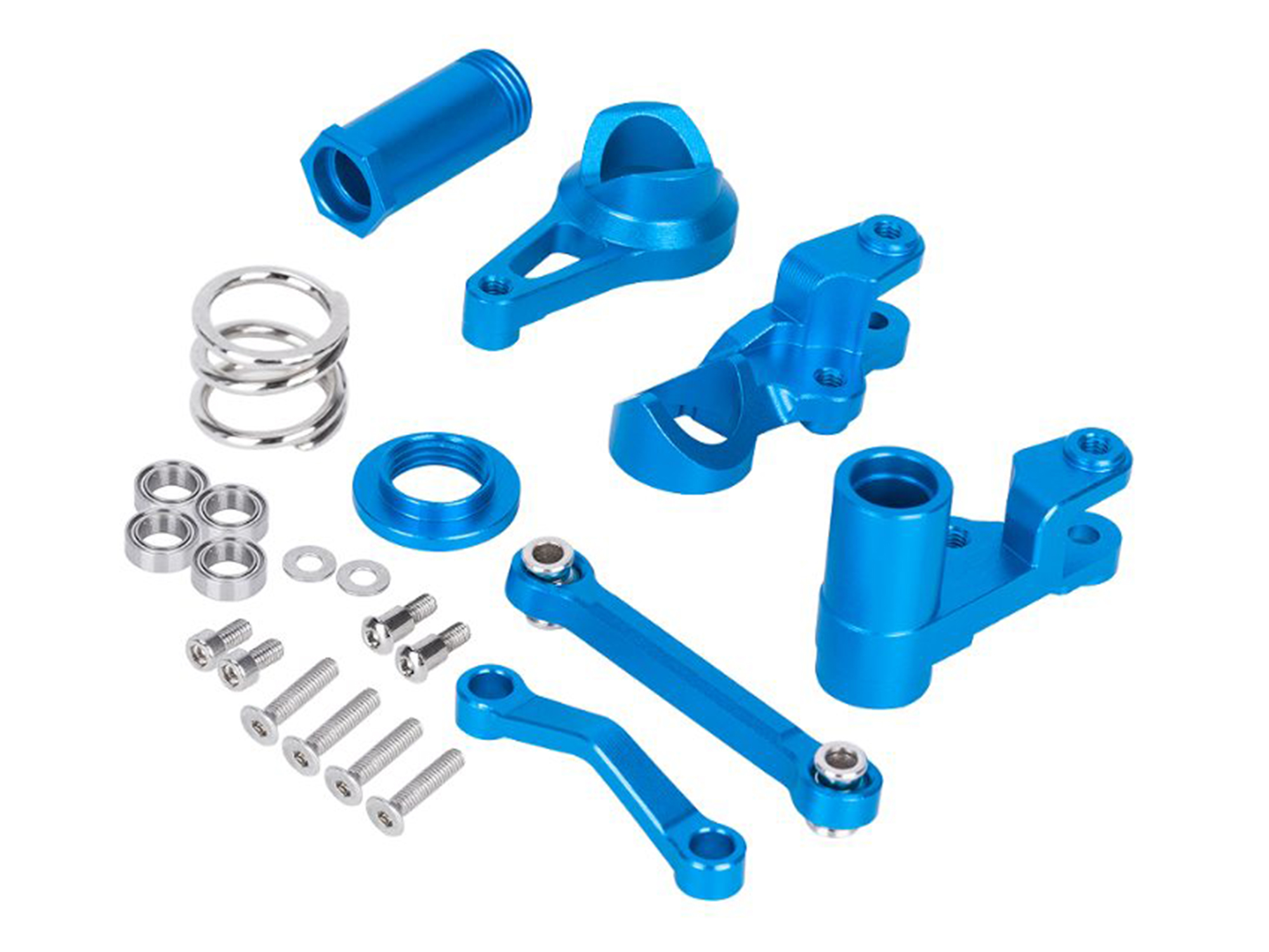 Servo Saver Assy, Blue Alum, 4x4 Slash BL-2S