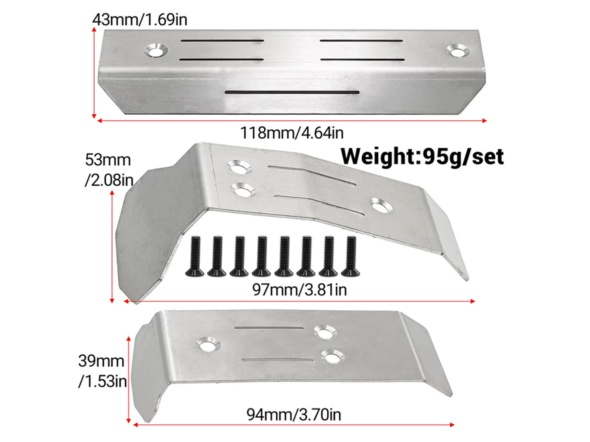 Skid Plate Guard Set, Traxxas Mini Maxx-4