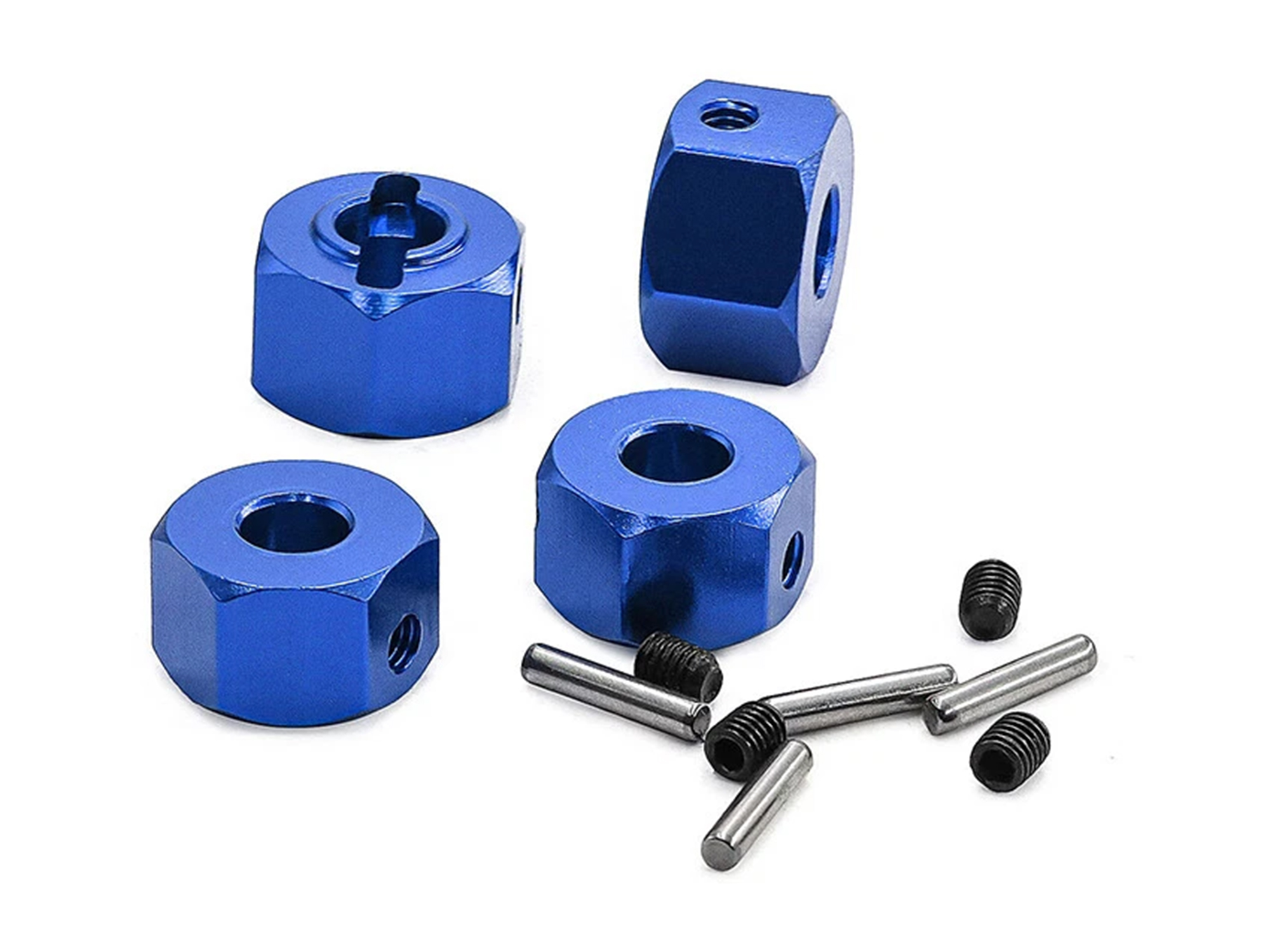 aluminium-hex-drive-pk4-blue-traxxas-mini-maxx