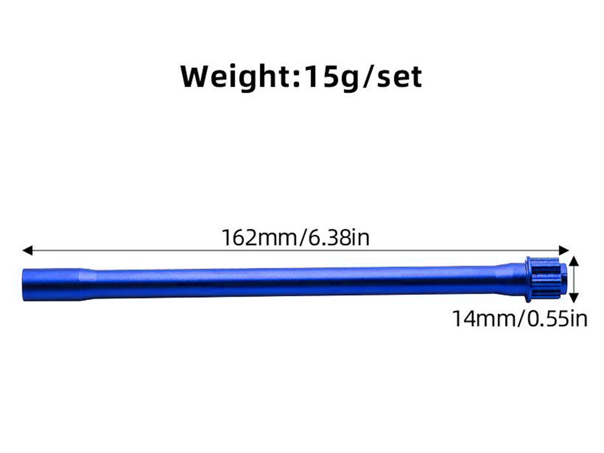 Alu. Center Drive Shaft, Mini Max, Blue-2