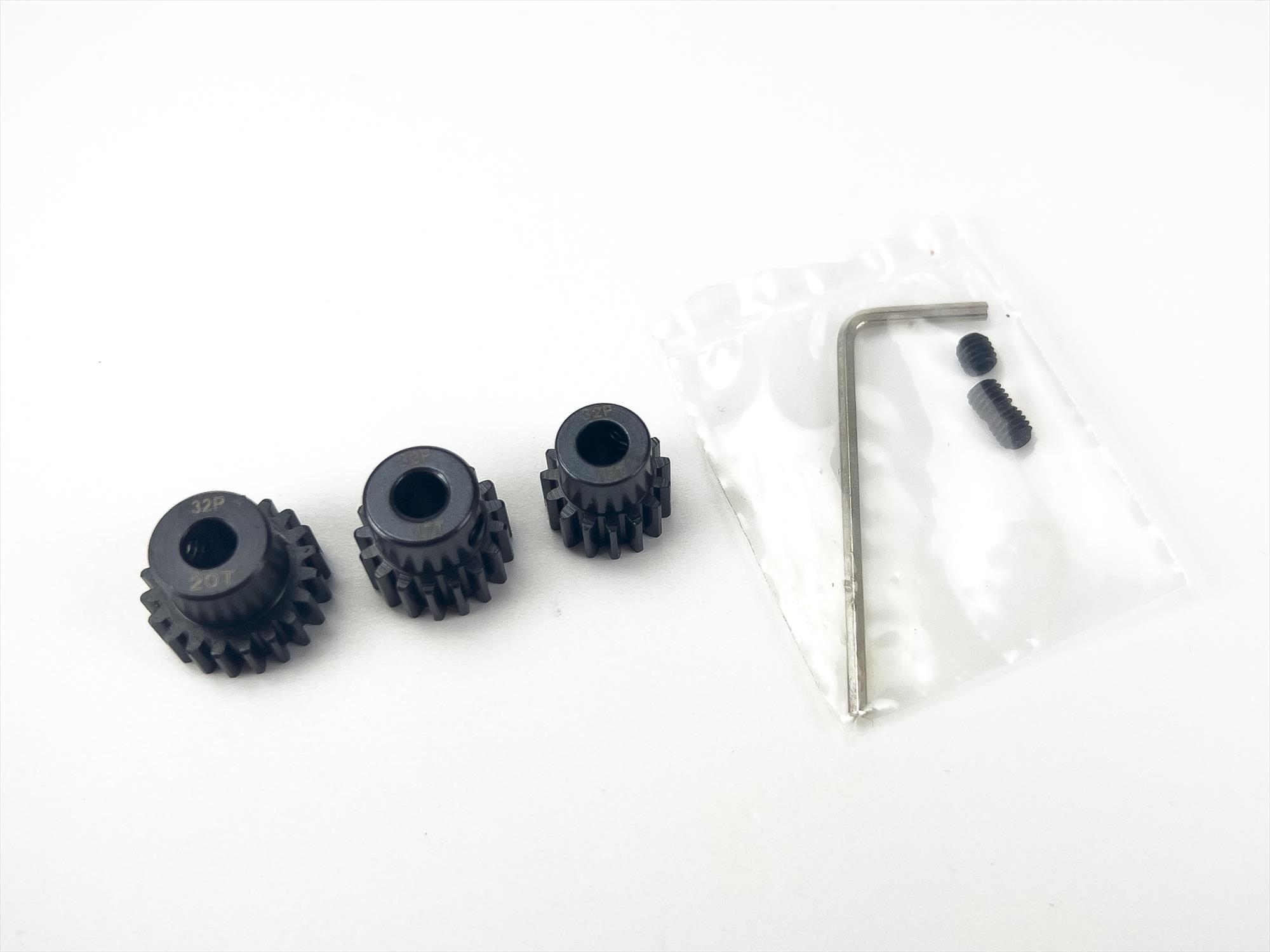 0.8Mod Pinion Set, 15/17/20t 5mm Shaft-2