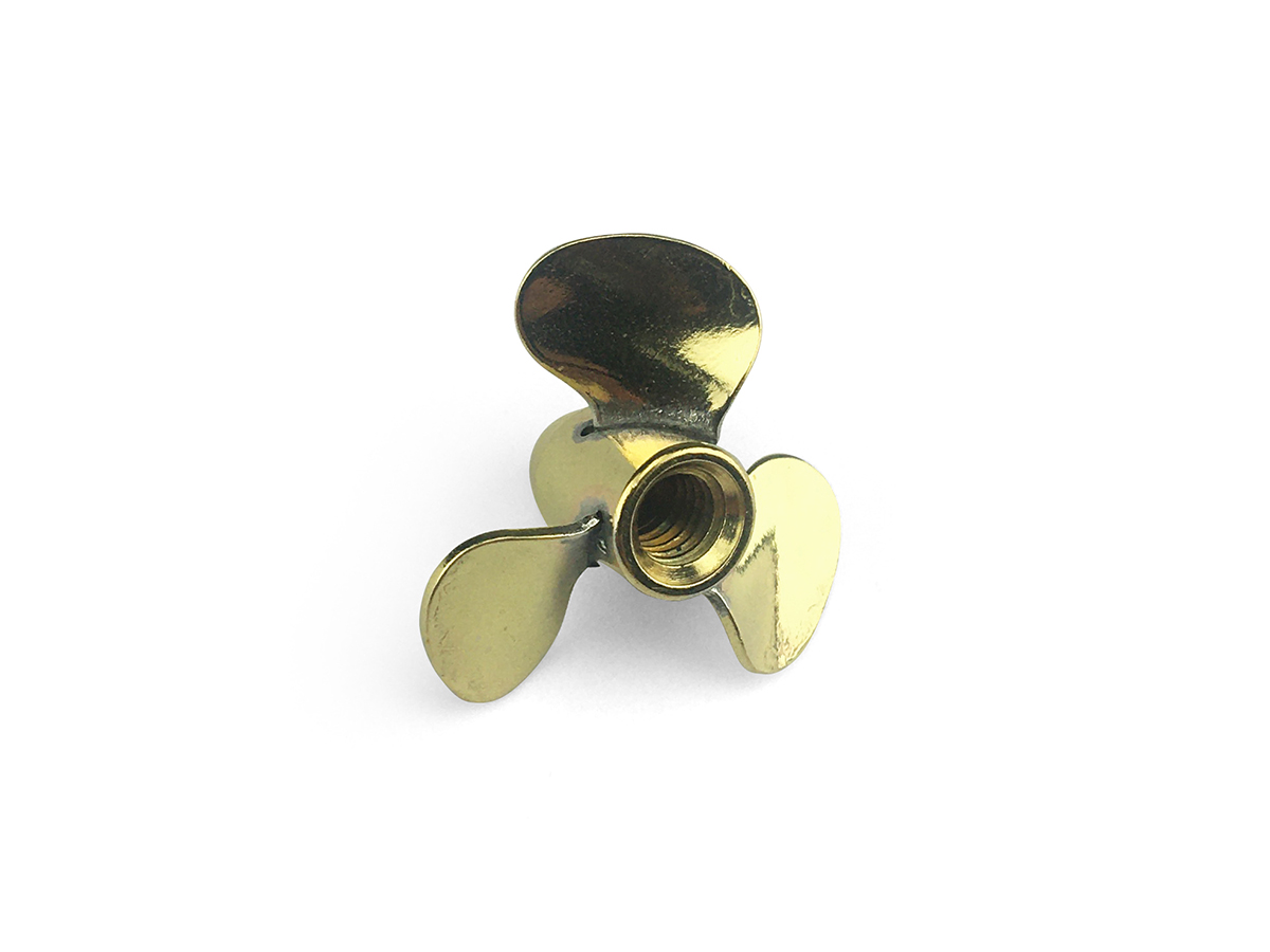 Brass Propeller (Classic), 3 Blade, 20mm, M4, LH-2