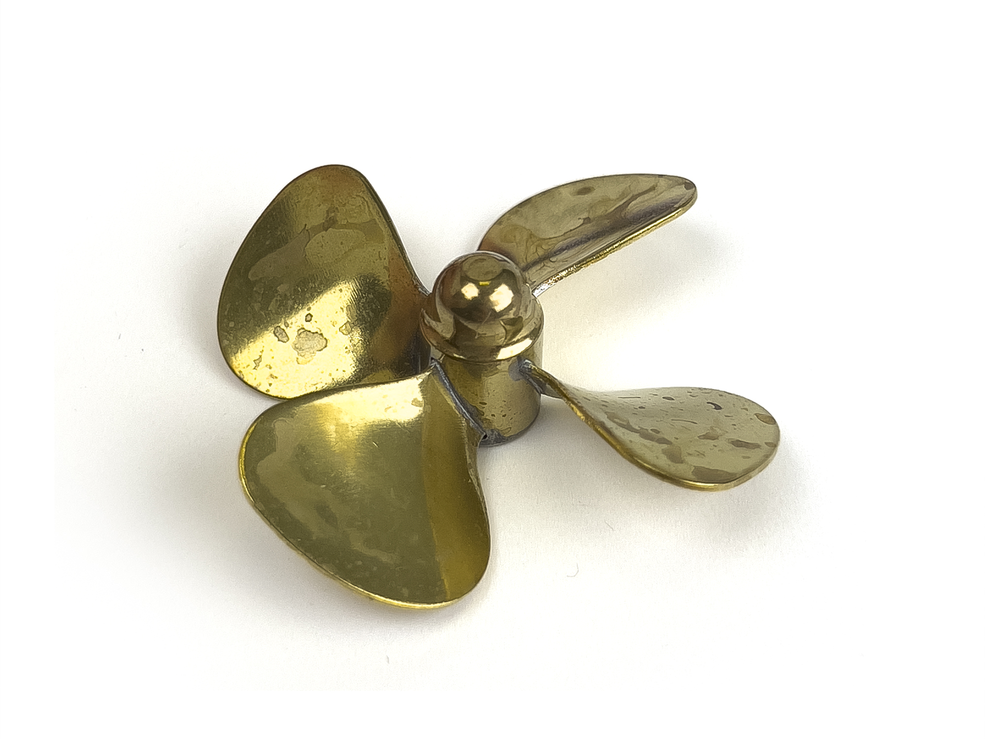 Brass Propeller (Classic), 4 Blade, 55mm, M4, LH