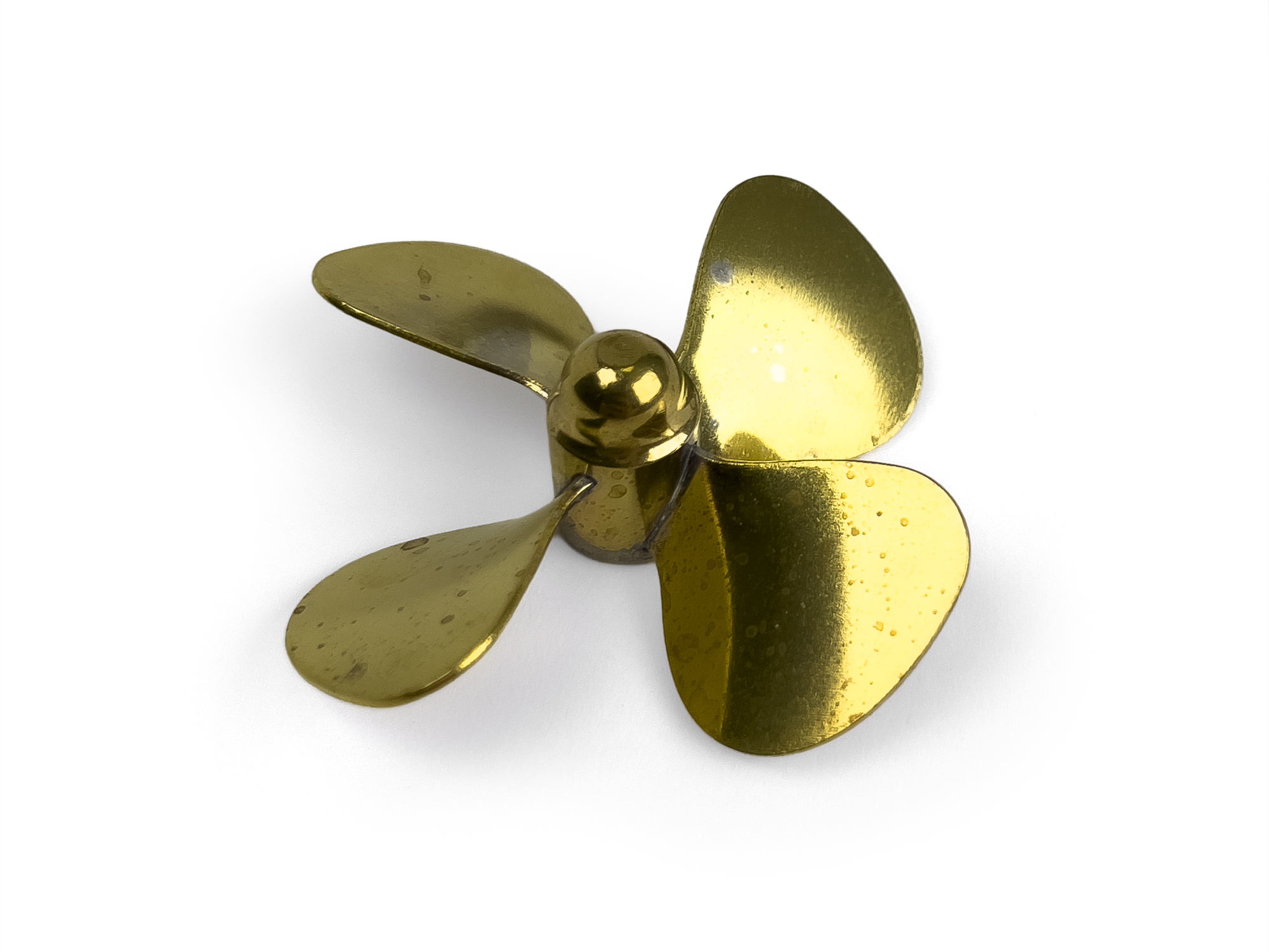 Brass Propeller (Classic), 4 Blade, 55mm, M4, RH