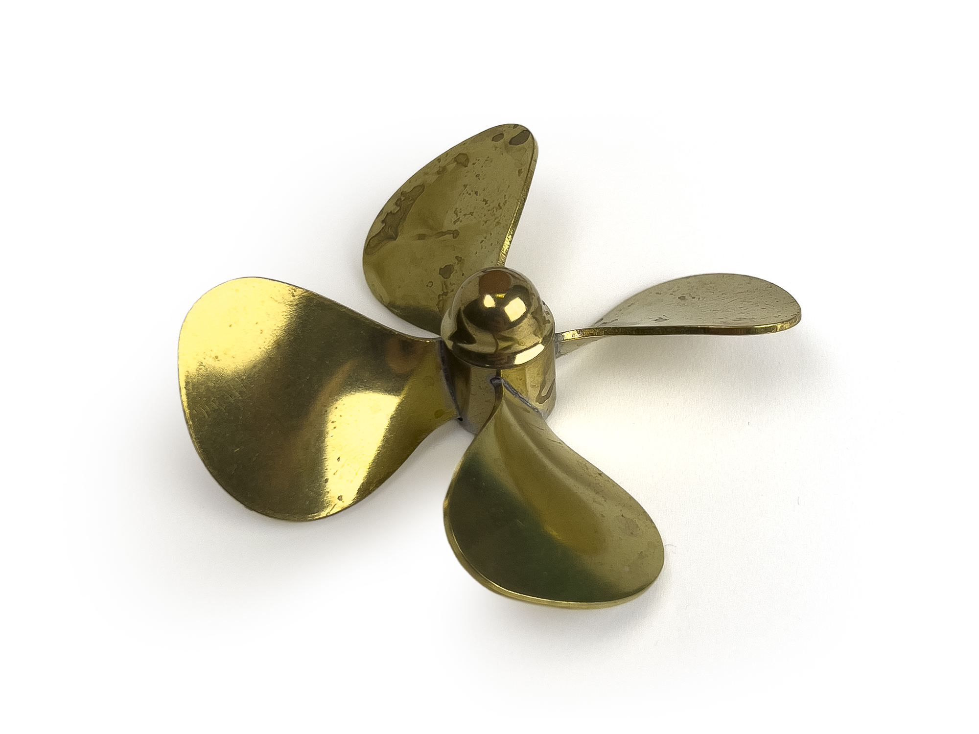 Brass Propeller (Classic), 4 Blade, 65mm, M4, LH