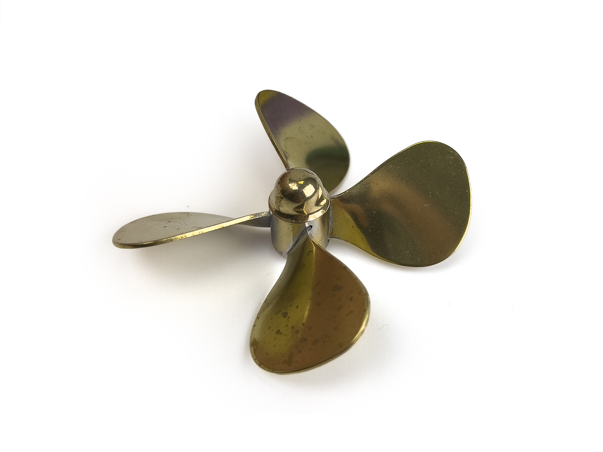 Brass Propeller (Classic), 4 Blade, 70mm, M4, RH