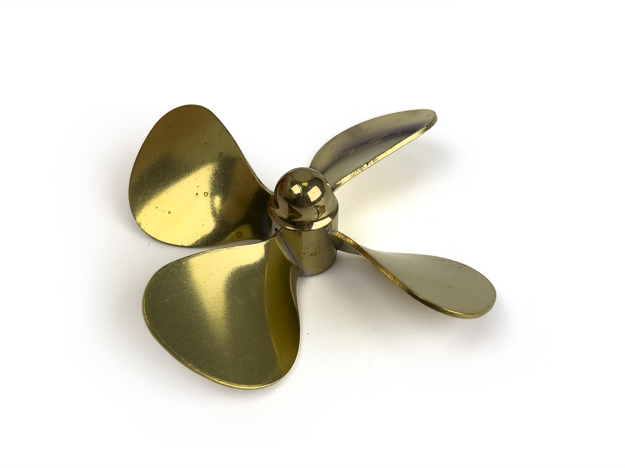 Brass Propeller (Classic), 4 Blade, 75mm, M4, LH