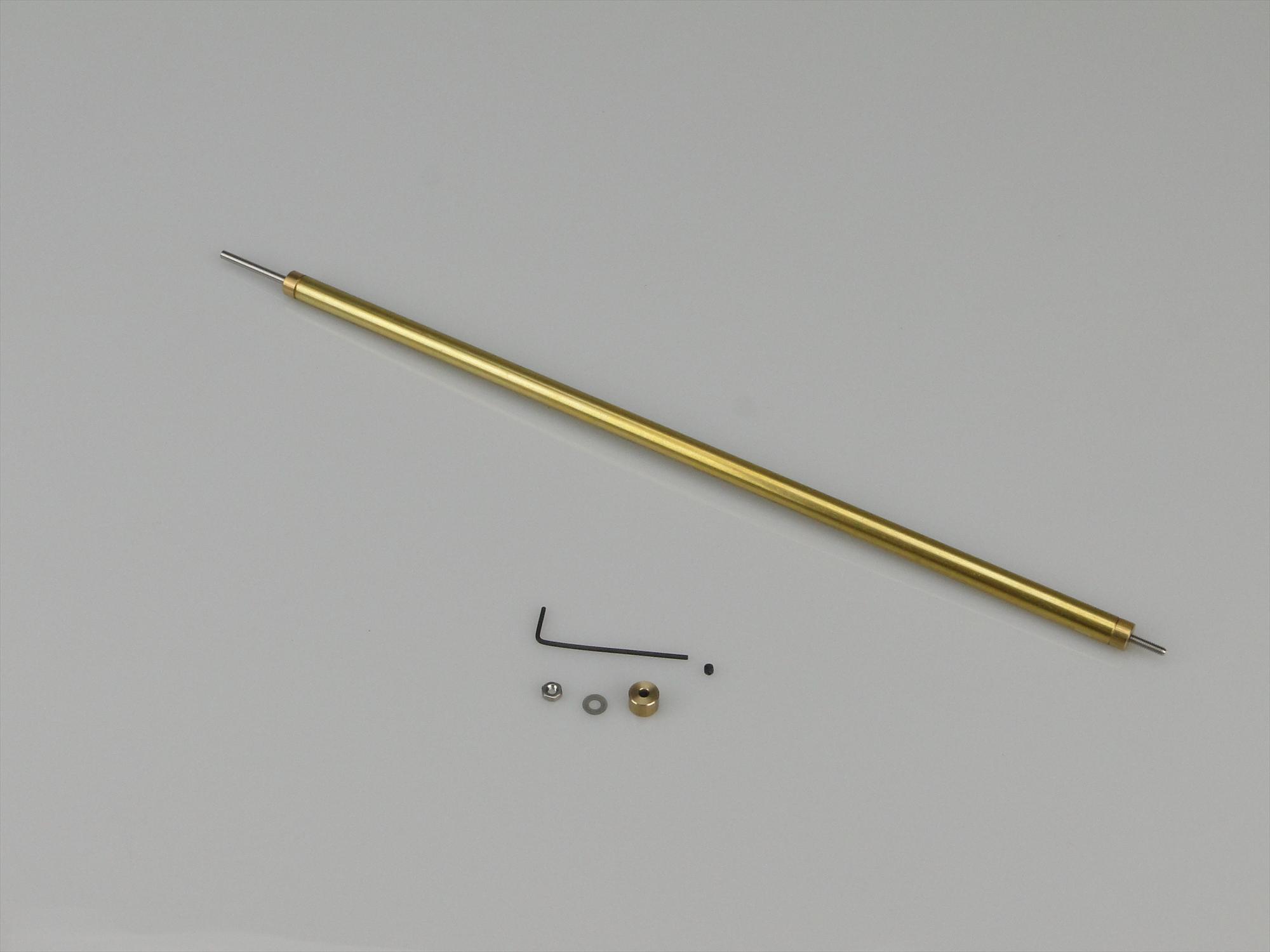 Fine Line Prop Shaft 8in M2/2mm Stainless 6mm dia Brass Tube