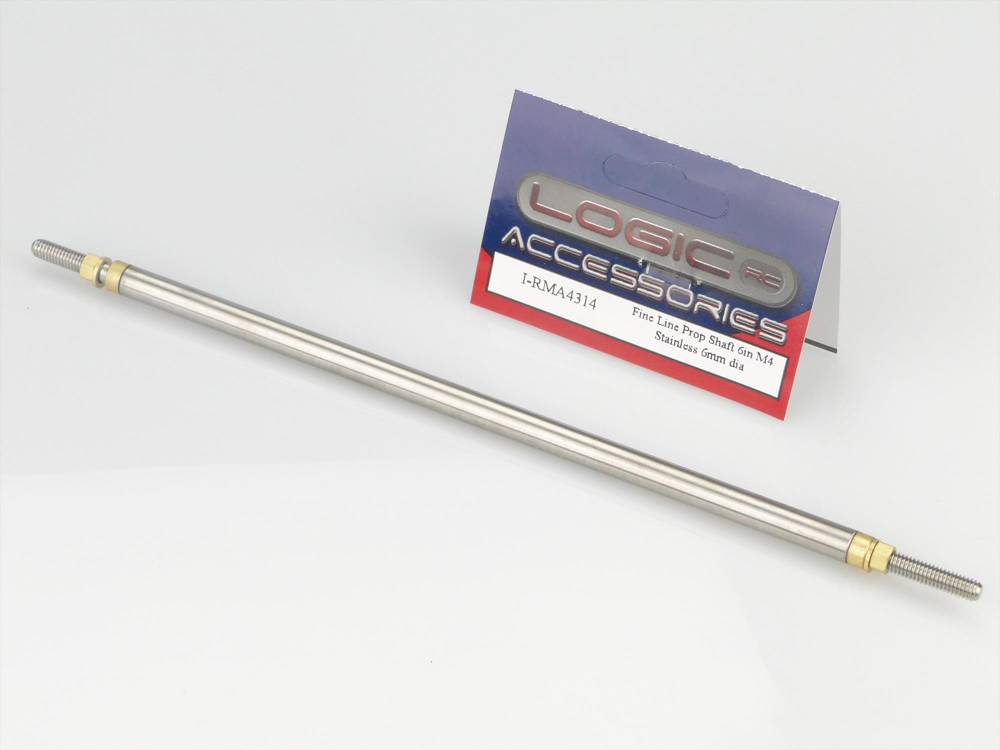 Fine Line Prop Shaft 6in M4 Stainless Shaft 6mm Brass Tube-2