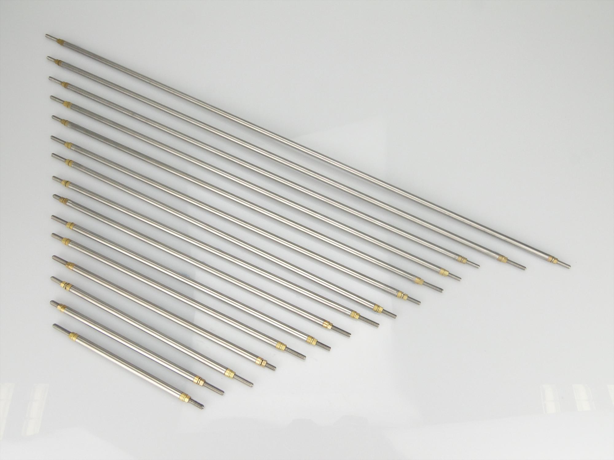 Fine Line Prop Shaft 6in M4 Stainless Shaft 6mm Brass Tube-3