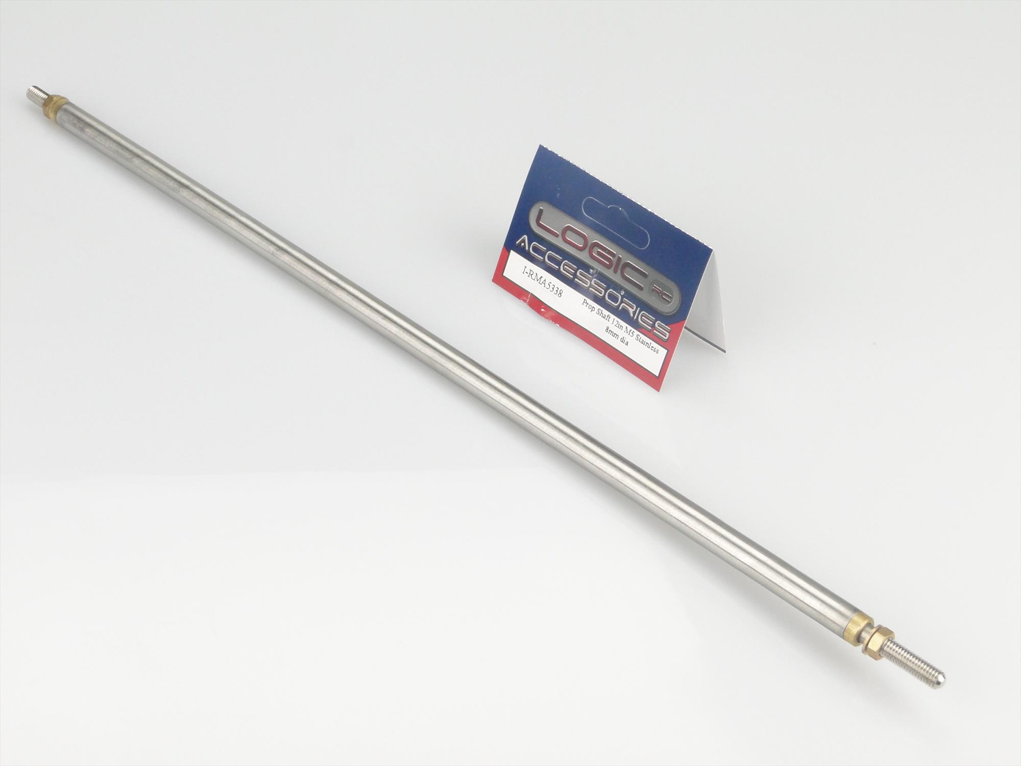 Prop Shaft 12in M5 Stainless 8mm dia-2