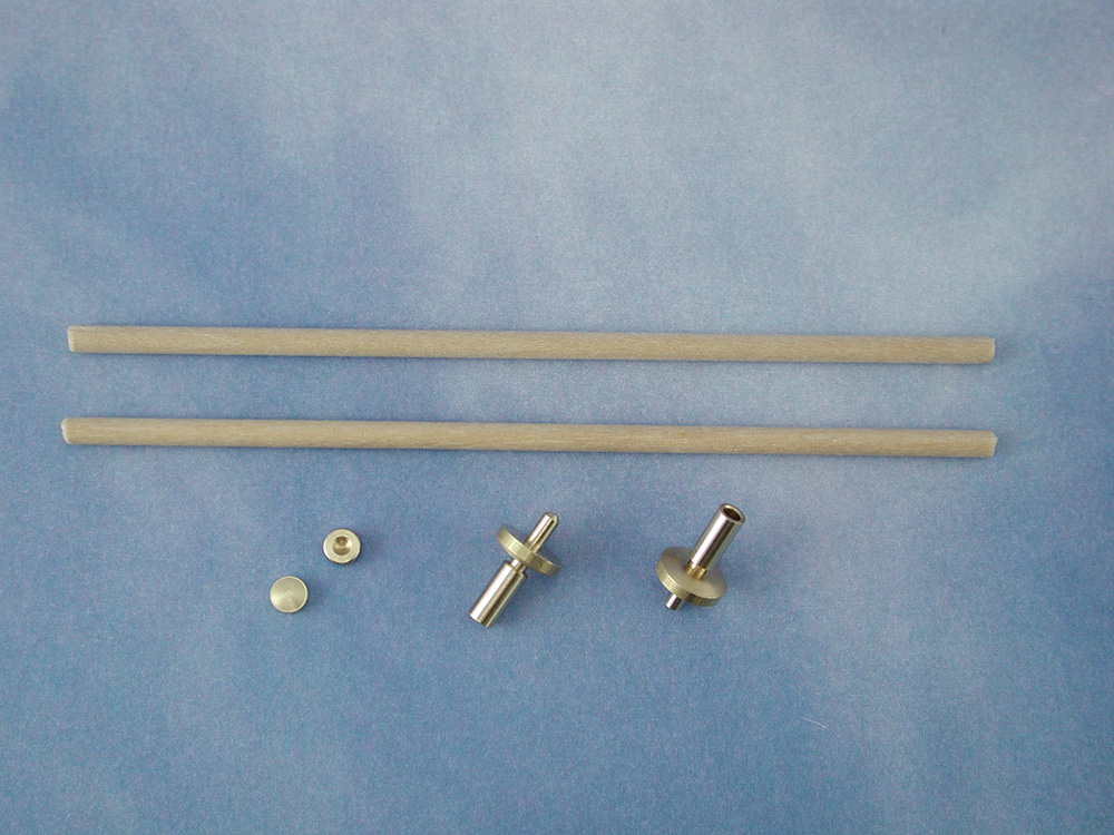 Vertical Flagstaff Complete (Brass & Wood)(Pk2)-2