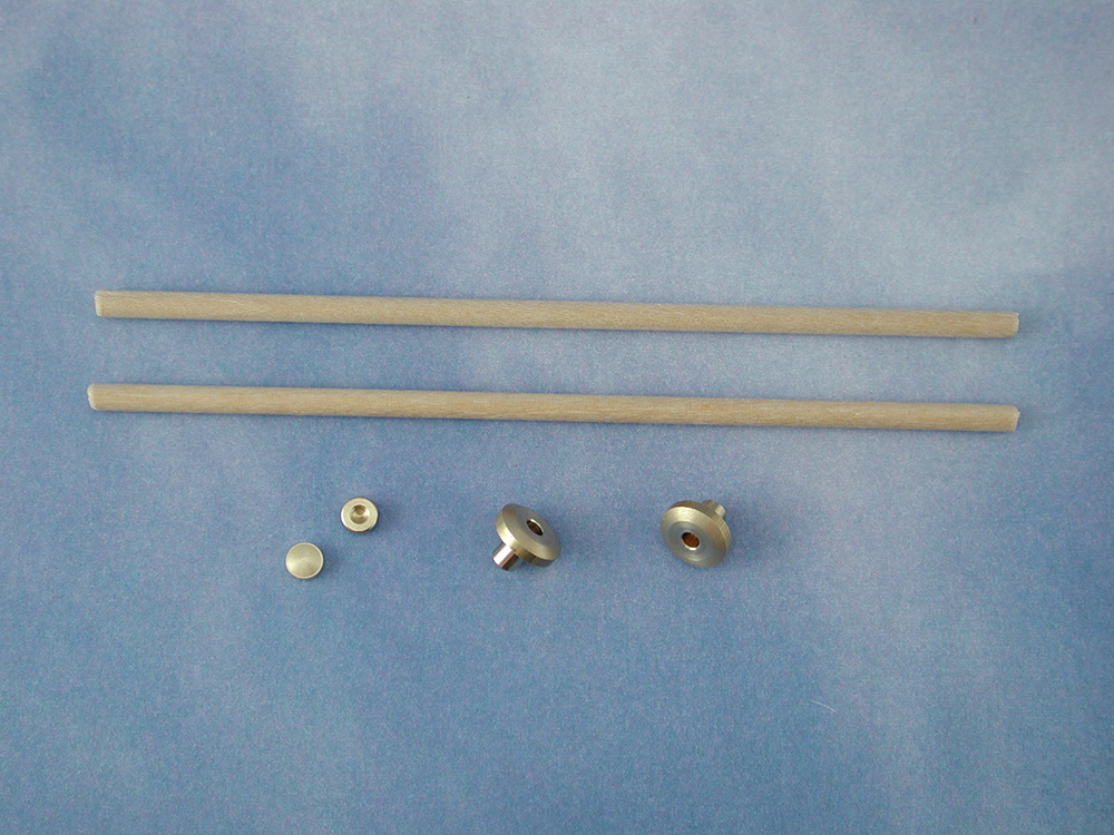 Flush Flagstaff Complete (Brass & Wood)(Pk2)-2