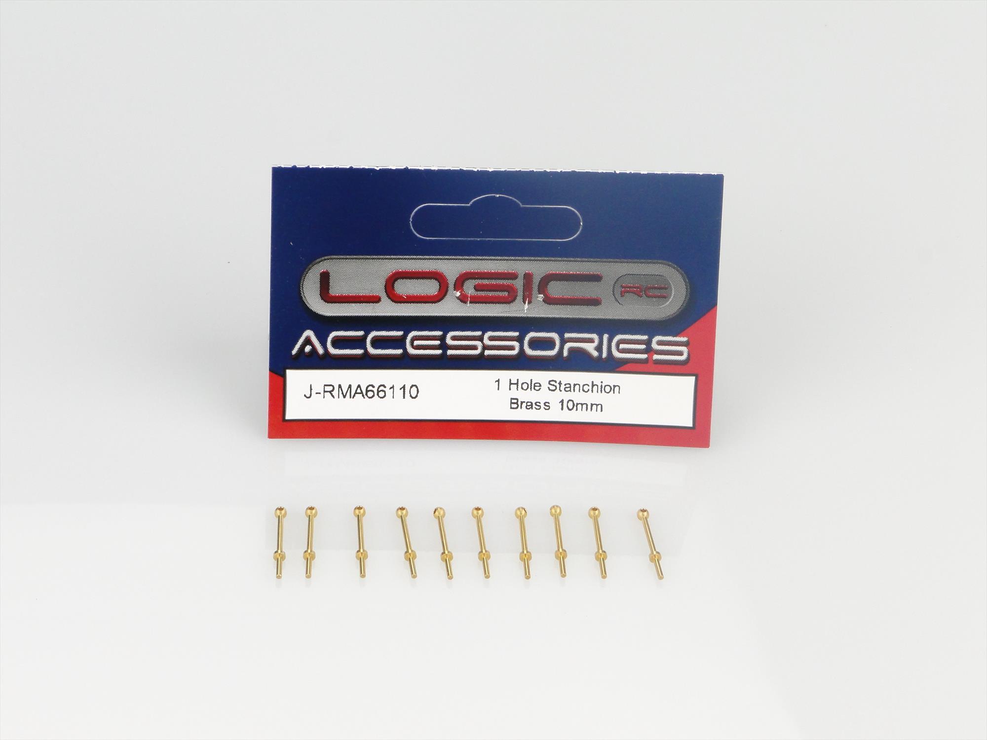 1 Hole Stanchion, Brass 10mm (Pk10)-4