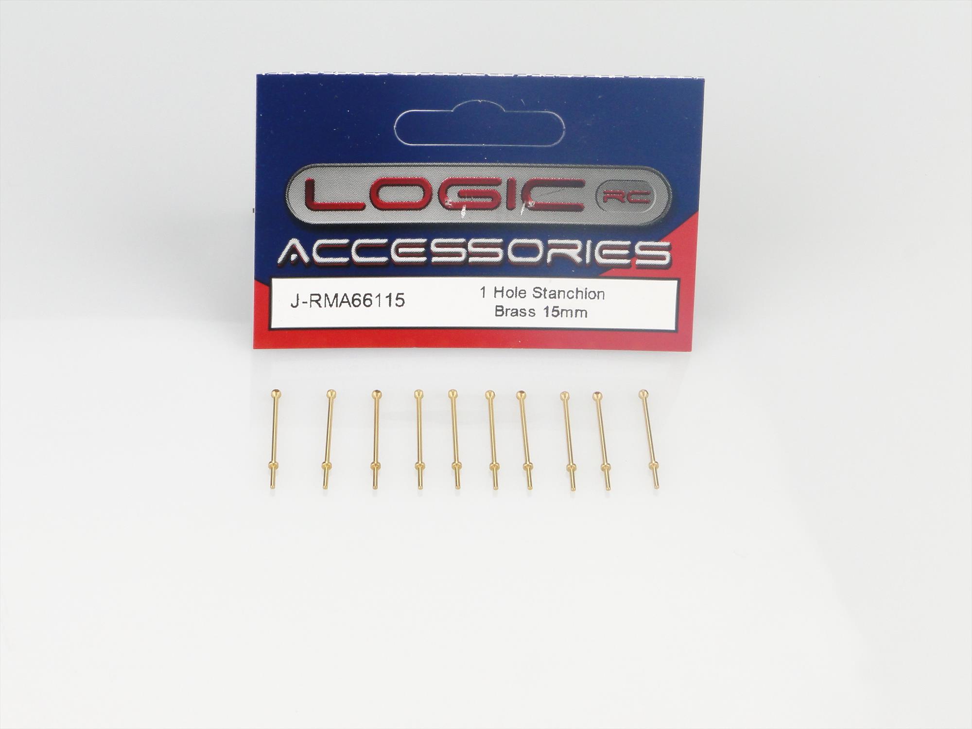 1 Hole Stanchion, Brass 15mm (Pk10)-4