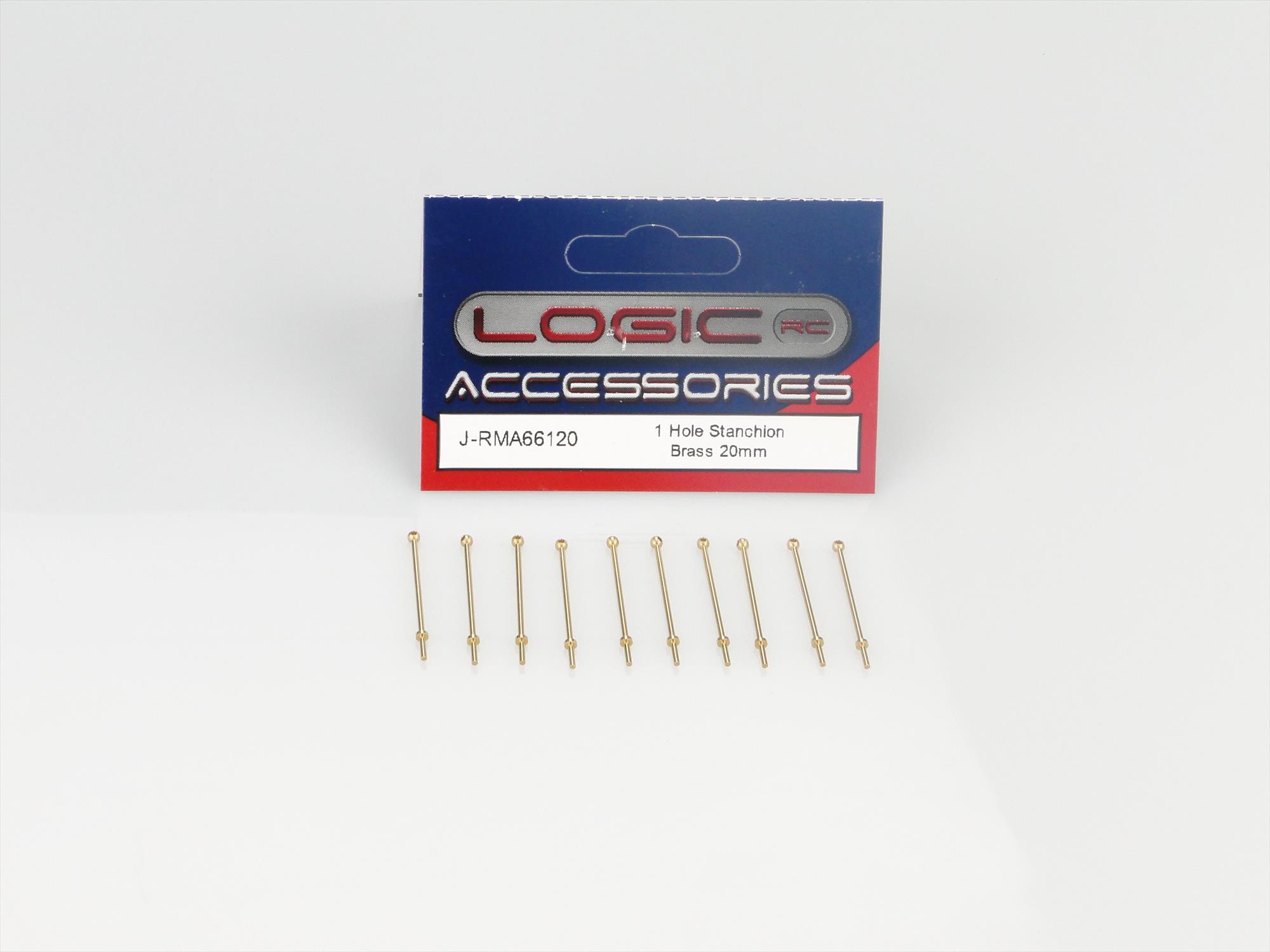 1 Hole Stanchion, Brass 20mm (Pk10)-4