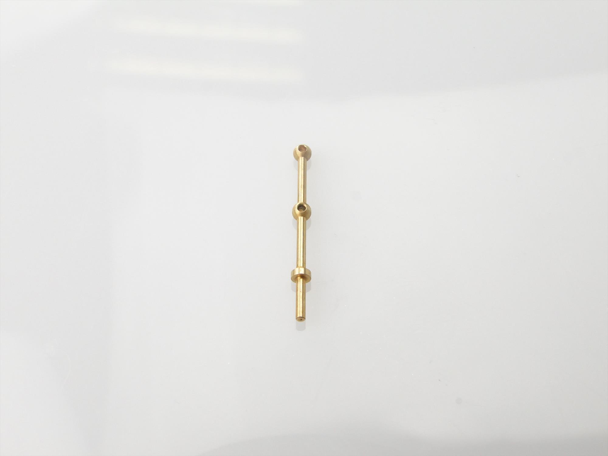 2 Hole Stanchion, Brass 15mm (Pk10)-3