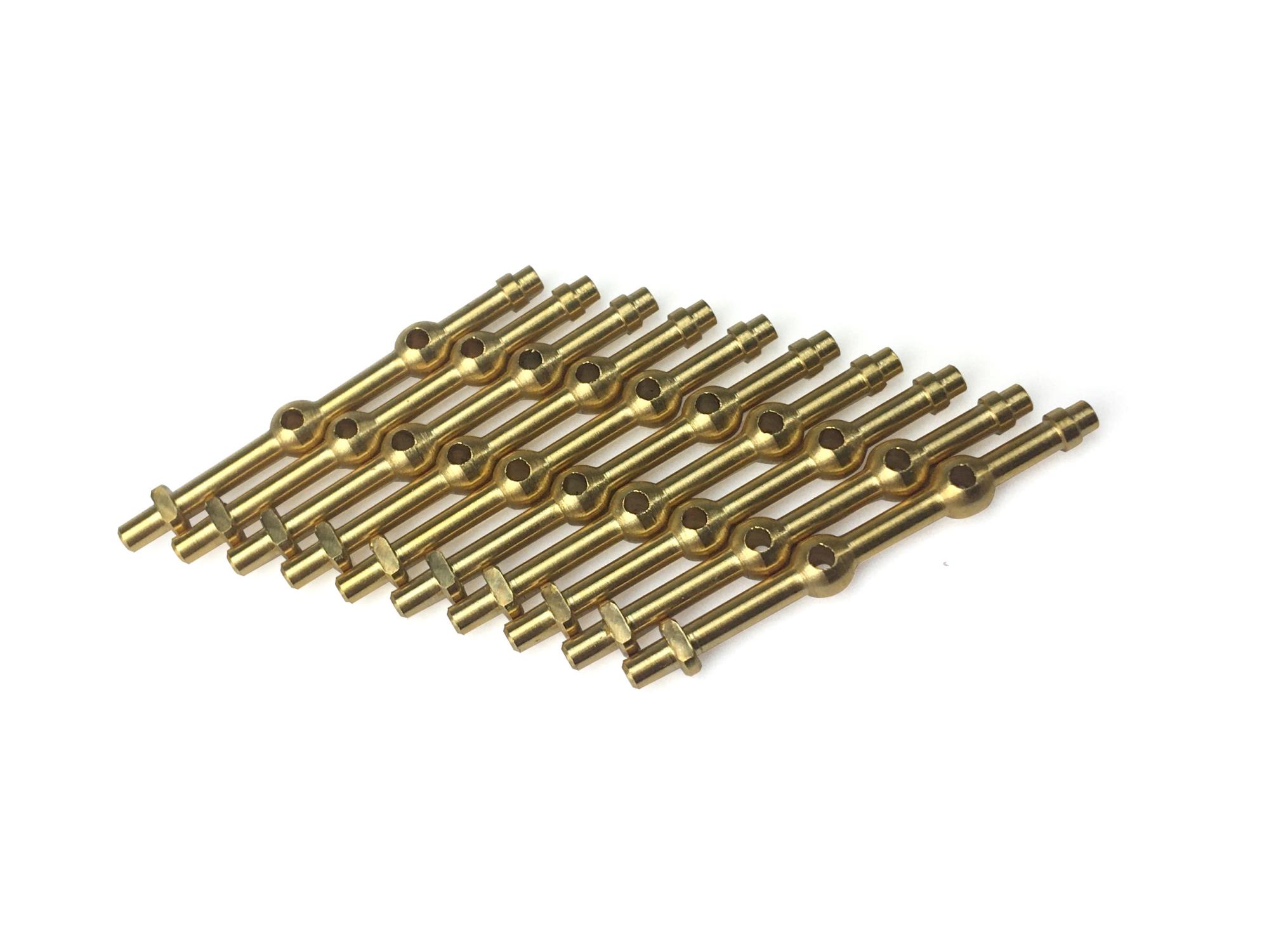 2 Hole Capping Rail Stanchion, Brass 20mm-2