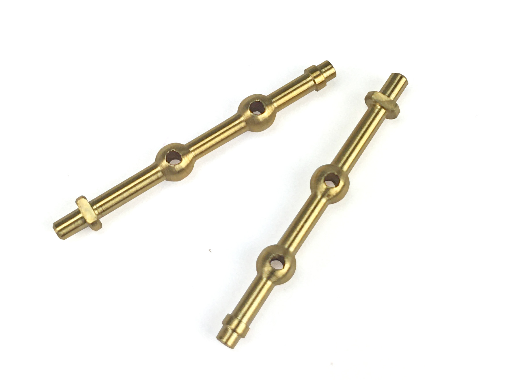 2 Hole Capping Rail Stanchion, Brass 20mm-3