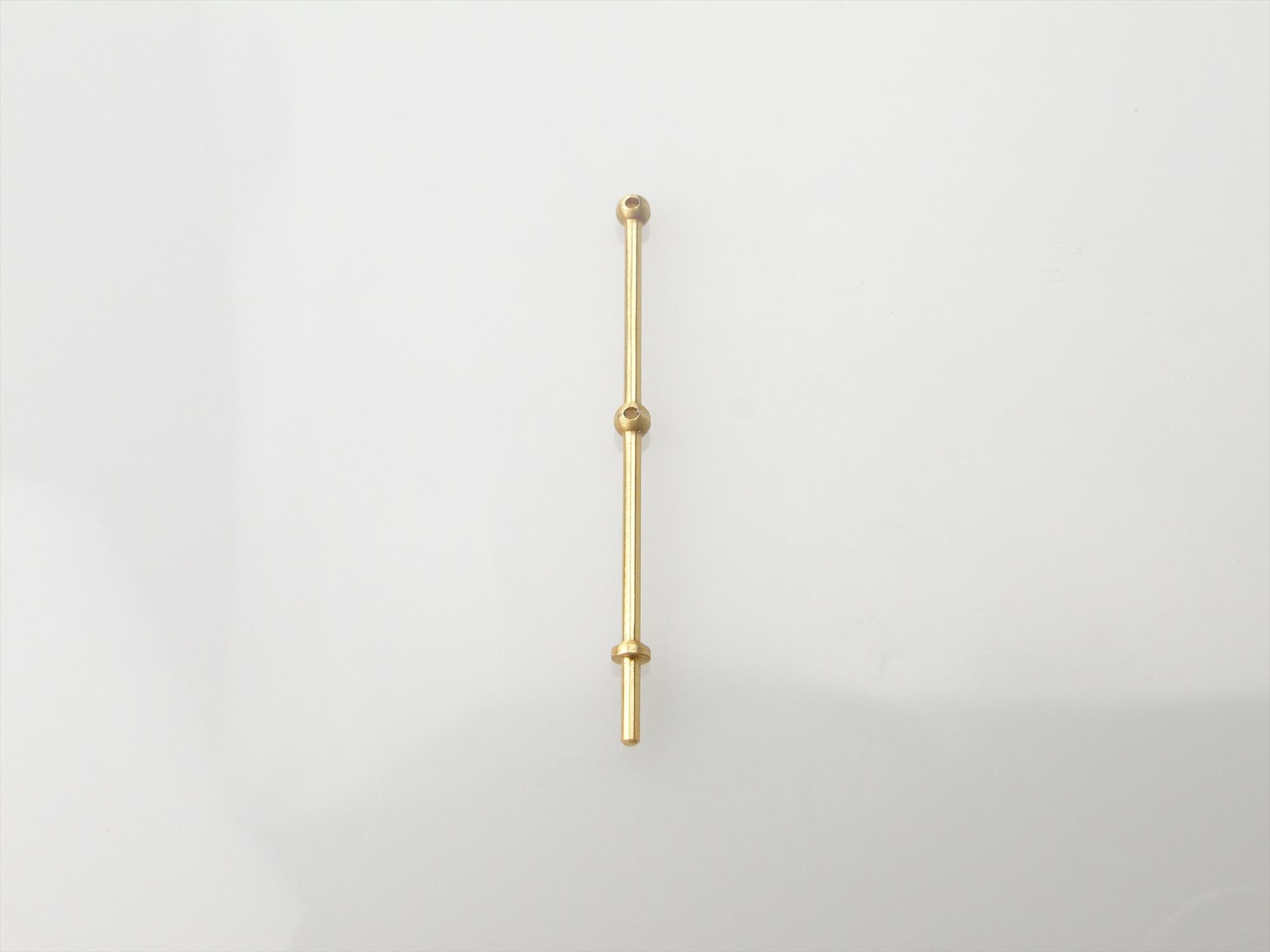 2 Hole Stanchion, Brass 25mm (Pk10)-3