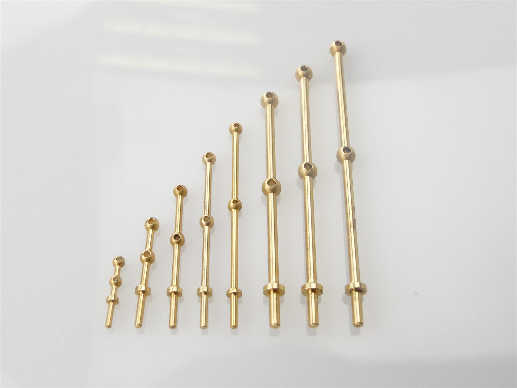 2 Hole Stanchion, Brass 25mm (Pk10)-5