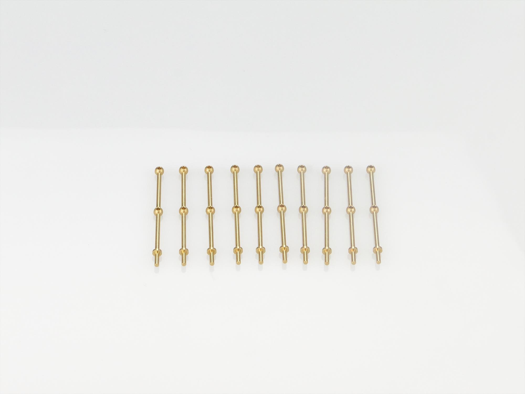 2 Hole Stanchion, Brass 30mm (Pk10)-2