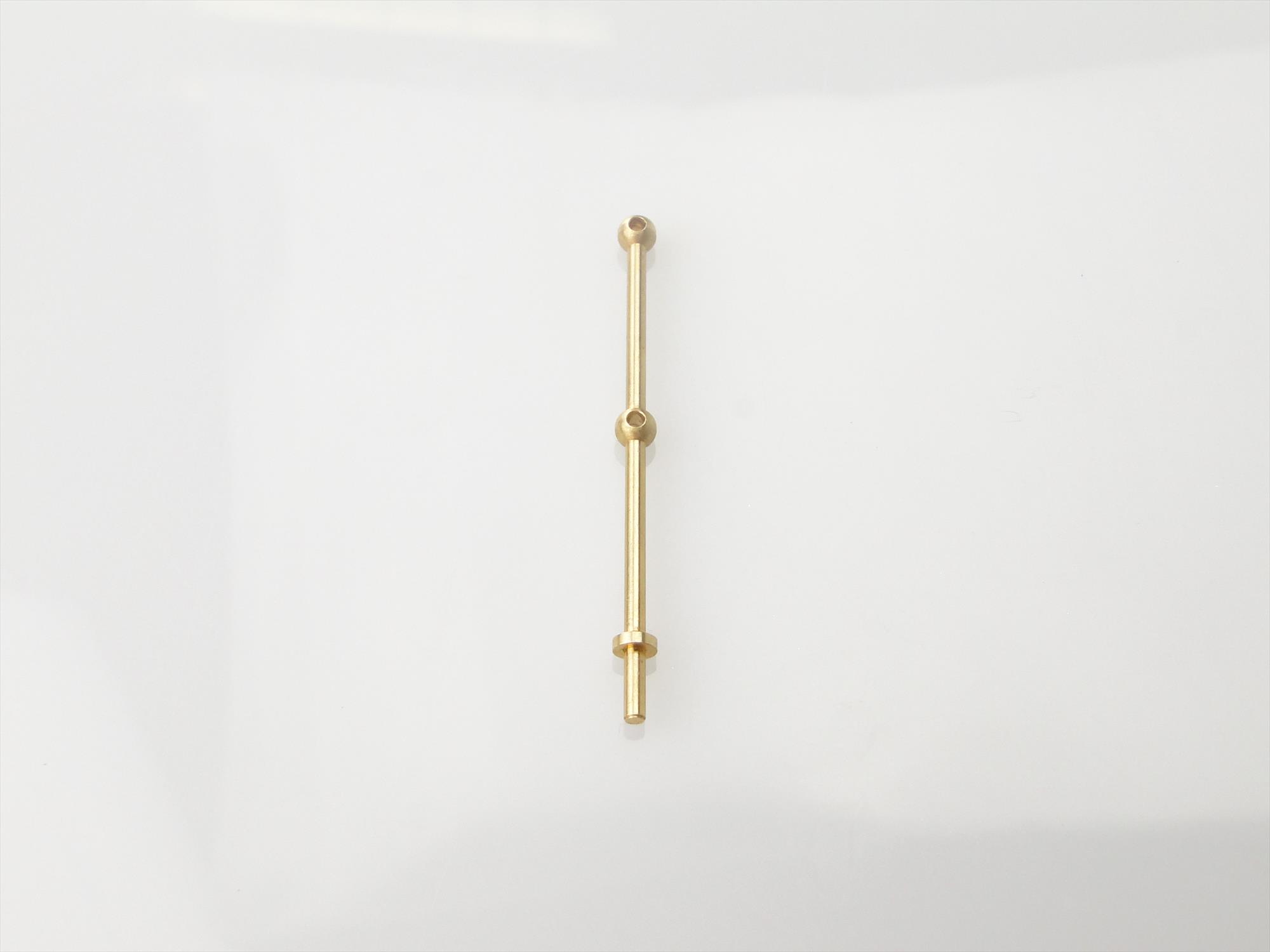 2 Hole Stanchion, Brass 30mm (Pk10)-3