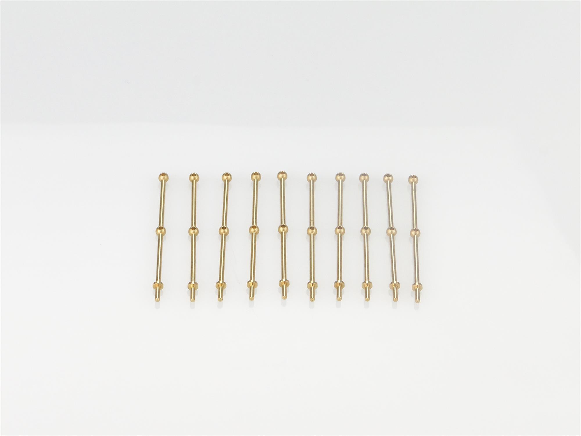 2 Hole Stanchion, Brass 35mm (Pk10)-2