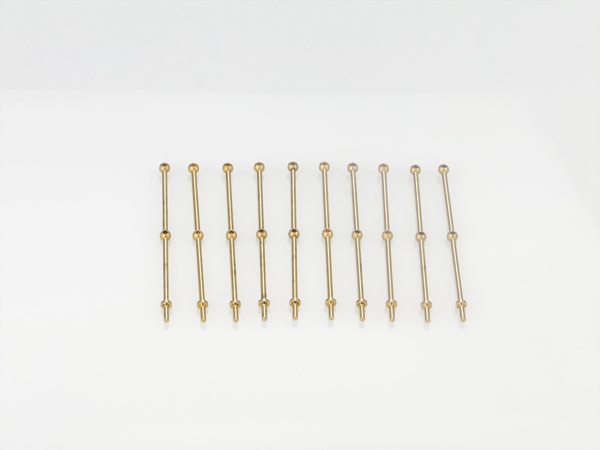 2 Hole Stanchion, Brass 40mm (Pk10)-2