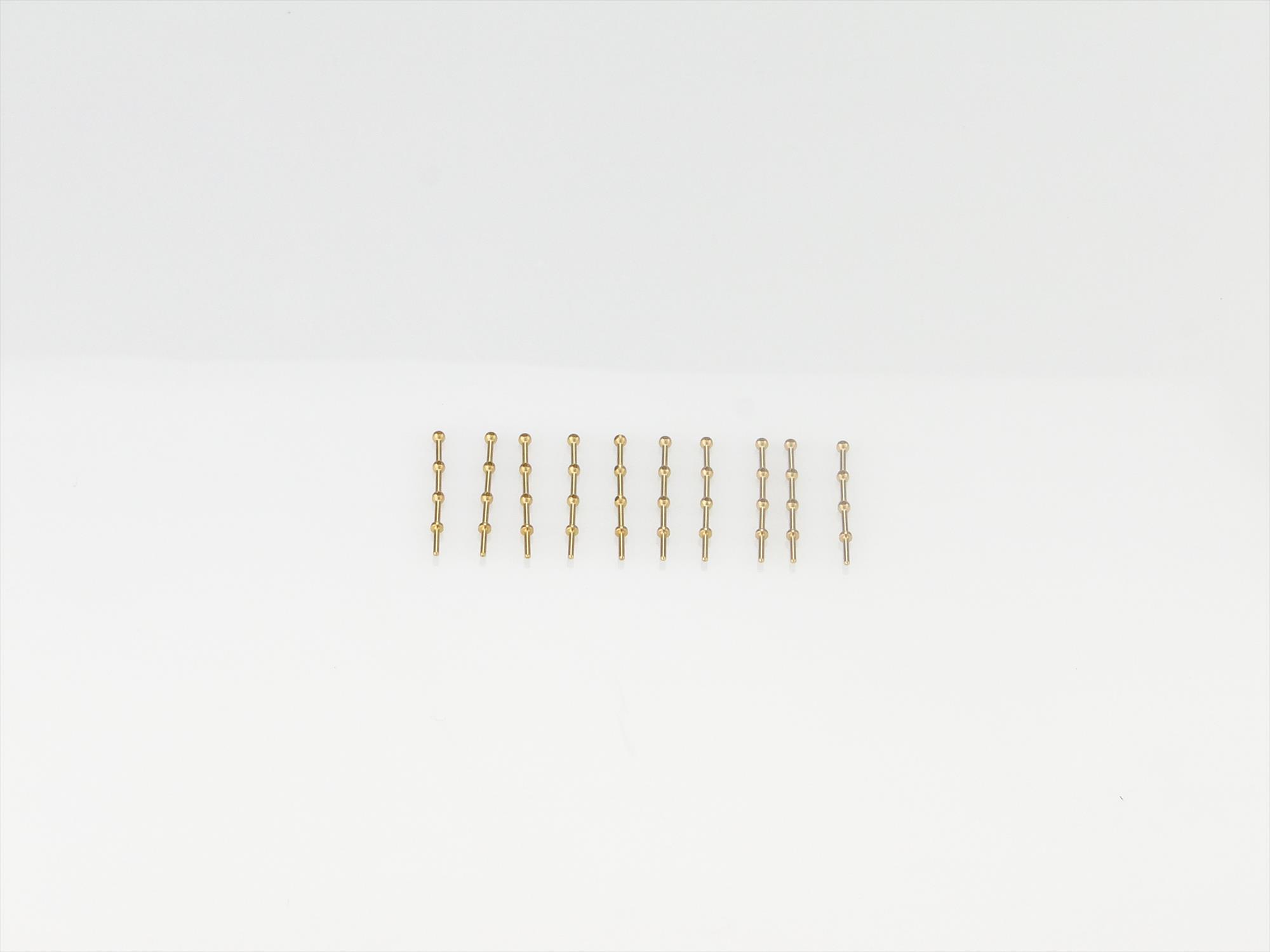 3 Hole Stanchion, Brass 15mm (Pk10)-2