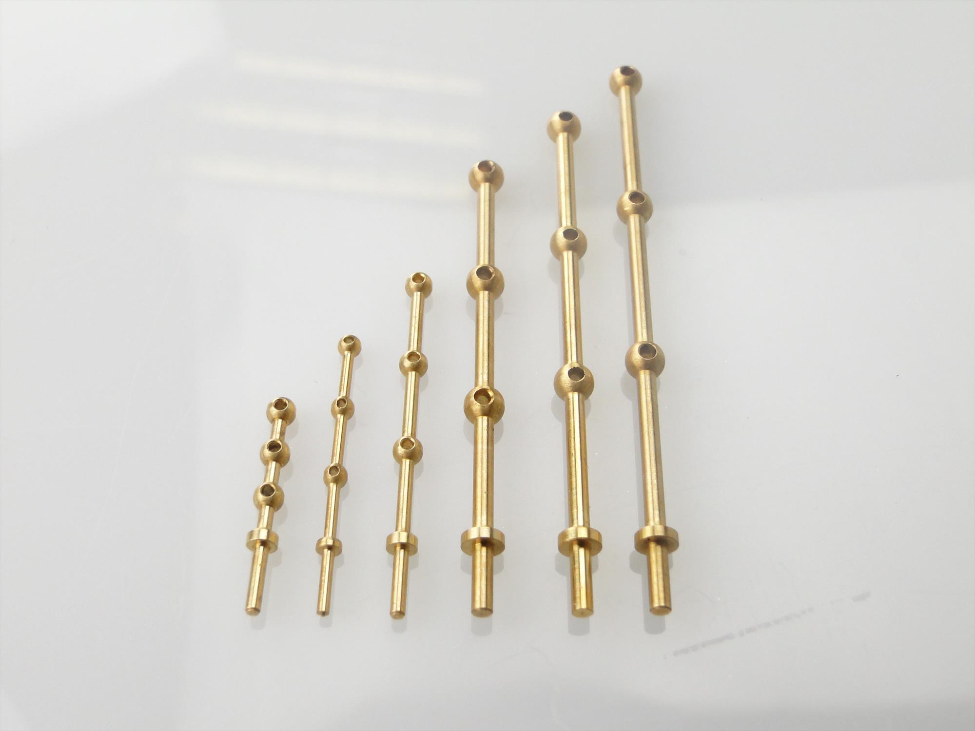 3 Hole Stanchion, Brass 15mm (Pk10)-5