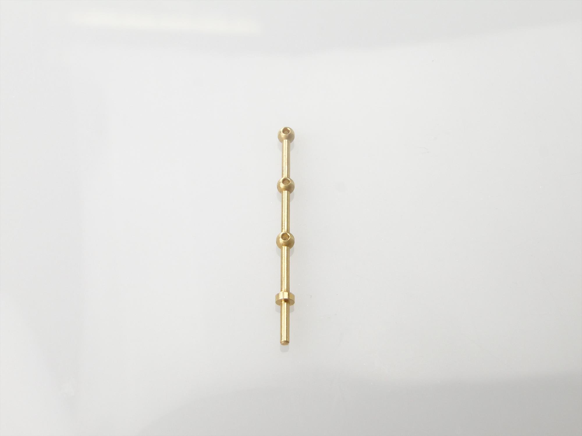 3 Hole Stanchion, Brass 20mm (Pk10)-3