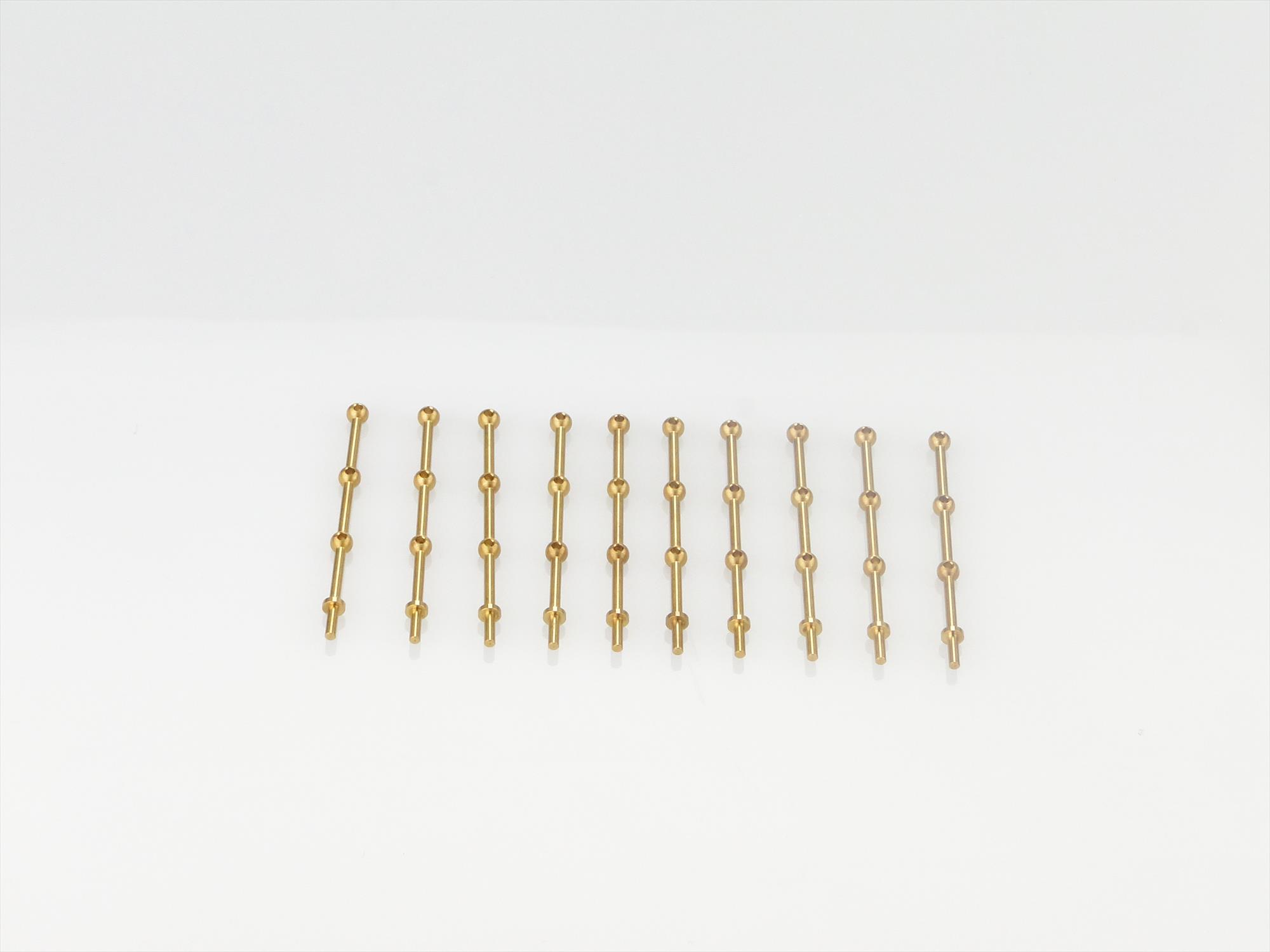 3 Hole Stanchion, Brass 30mm (Pk10)-2