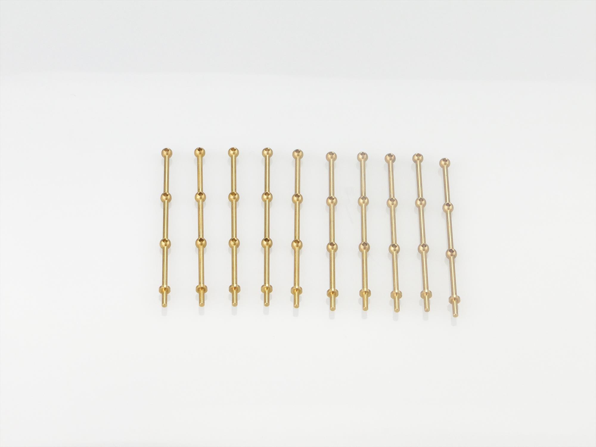 3 Hole Stanchion, Brass 40mm (Pk10)-2