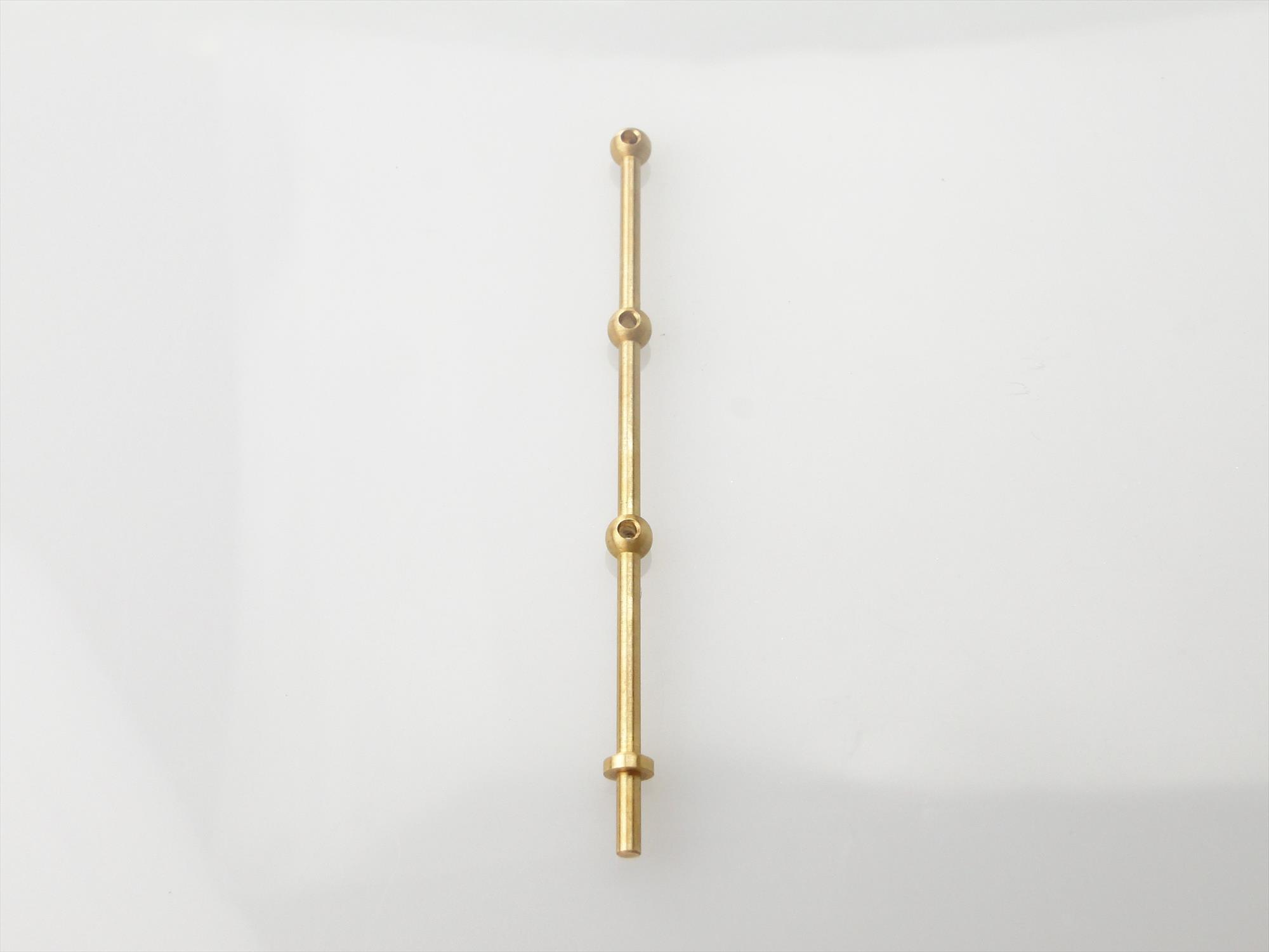 3 Hole Stanchion, Brass 40mm (Pk10)-3