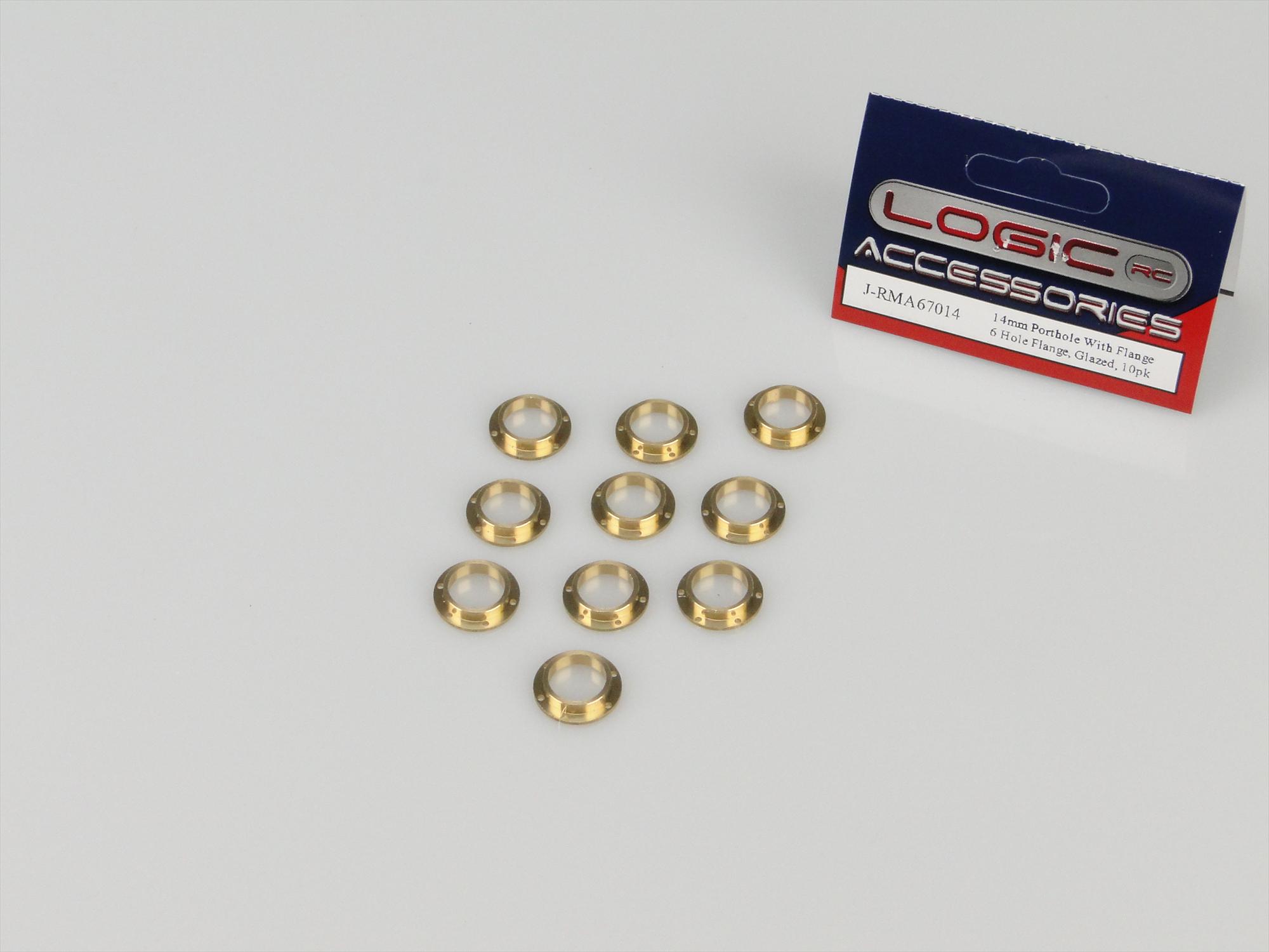 Porthole, 14mm, With 6 Hole Flange, Glazed, 10pk-3