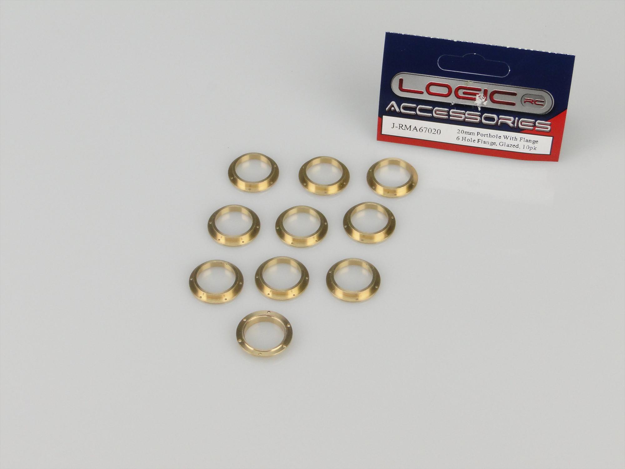 Porthole, 20mm, With 6 Hole Flange, Glazed, 10pk-3